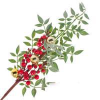 Ветка ягодная искусственная (пластик), 61см