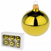 Набор елочных игрушек "Шар" ( стекло),D7см, 6 шт.