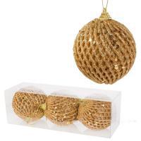 Набор елочных игрушек "Шар" (пена), D8см, 3шт.