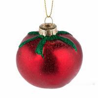 Елочная игрушка "Помидор" (стекло), D6см