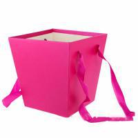 Коробка-кашпо "Трапеция" с ручкой, 17x17xH18 см