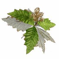 Цветок искусственный "Пуансеттия" (ткань), 15см