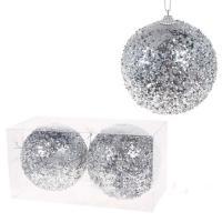 Набор елочных игрушек "Шар" (пена), D10см, 2шт.