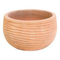 Кашпо терракота Nobilis Marco "Аnterra Rib Round", D22хH13 см