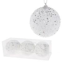 Набор елочных игрушек "Шар" (пена), D8см, 3шт.