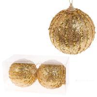 Набор елочных игрушек "Шар" (пена), D10см, 2шт.