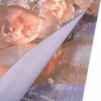 Набор бумаги крафт белый "Цветы" 110г/м2, 38х50 см (10шт)