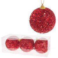 Набор елочных игрушек "Шар" (пена), D8см, 3шт.