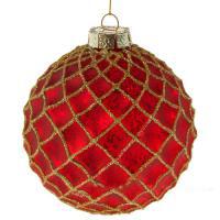 Елочная игрушка "Шар" (стекло), D10см