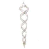 Елочная игрушка "Сосулька" (стекло), Н17см