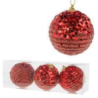 Набор елочных игрушек "Шар" (пена), D8см, 3шт.
