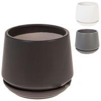 Кашпо (керамика), D15,5xH12,8 см, в асс.