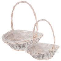 Набор корзин плетеных (ива), 34х25xH11/30см, 27х20xH10/25см, 2шт.