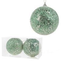 Набор елочных игрушек "Шар" (пена), D10см, 2шт.