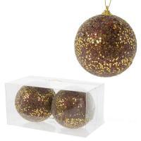 Набор елочных игрушек "Шар" (пена), D10см, 2шт.