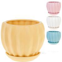 Кашпо (керамика), D15,5xH11,5 см, в асс.