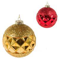 Елочная игрушка "Шар" (стекло), D10см, в асс.