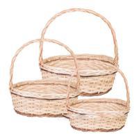 Набор корзин плетеных (ива), 37х28хН13/34см, 32х24хН12/30см, 27х20хН10/26см, (3шт)