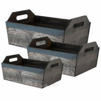 Набор кашпо с ручками (дерево), 30,5x20xH10/13,5 см, 27x17xH9,5/12,5 см, 23,5x13xH9/12 см (3шт)