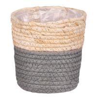 Кашпо плетеное (морские водоросли), D18xH18 см