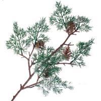 Ветка еловая заснеженная искусственная (пластик), 62см