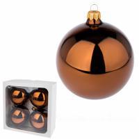 Набор елочных игрушек "Шар" ( стекло),D10см, 4 шт.
