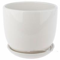 Горшок с поддоном (керамика), D14xH17 см