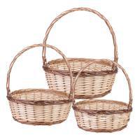 Набор корзин плетеных (ива), D40хН15/42см, D35хН13/38см, D30хН12/33см, (3шт)