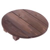 Поднос на ножках круглый (дерево), D30хН6 см