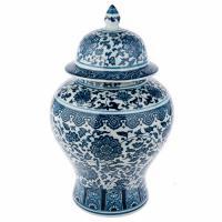 Ваза "Шинуазри Blue"(керамика), D21xH38 см