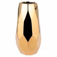 Ваза "Золотые грани" (керамика), D13xH25,5 см