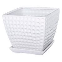 Горшок с поддоном (керамика), D15xH13 см