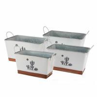 Набор кашпо (металл), 23x16,5xH17,5 см, 21x14xH15 см, 16,5x10xH12 см (4шт)