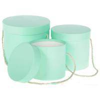 Набор шляпных коробок, D18xH17 см, D15xH14,5 см, D13xH12 см (3шт)