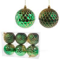 Набор елочных игрушек "Шар" (пластик), D8см, 6шт.
