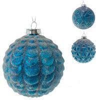 Елочная игрушка "Шар" (стекло), D10см, в асс.