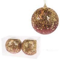 Набор елочных игрушек "Шар" (пена), D10см, 2шт.