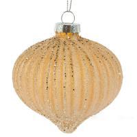 Елочная игрушка "Луковка" (стекло), D8см