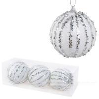 Набор елочных игрушек "Шар" (пена), D8см, 3шт.