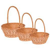 Набор корзин из ивы Овальные, 3 шт, XL 38 х 32 см