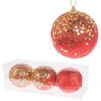 Набор елочных игрушек "Шар" (пена), D8см, 3шт.