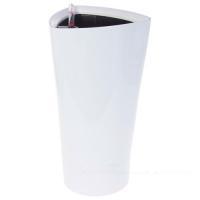 Кашпо PLANTA VITA "Crater Silk white" с автополивом (пластик), D22xH41 см