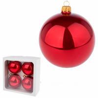 Набор елочных игрушек "Шар" ( стекло),D10см, 4 шт.
