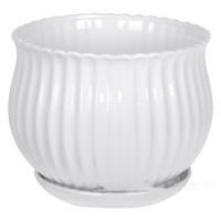 Горшок с поддоном (керамика), D17xH14 см