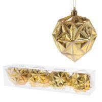 Набор елочных игрушек "Шар" (пластик), D8см, 4шт.