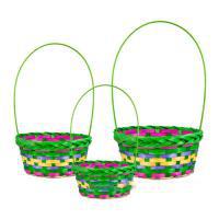 Набор корзин из бамбука "Лукошко", 3 шт, D 18/20/23 см