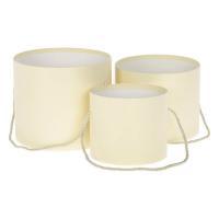 Набор шляпных коробок без крышки, D20xH17,2 см, D17,5xH15 см, D14xH13 см (3шт)