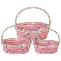 Набор корзин плетеных (ива), 42х35хН15/38см, 35х29хН13,5/33см, 28х23хН12/28см, 3 шт.