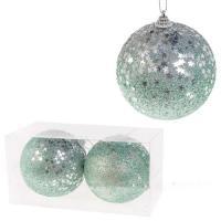 Набор елочных игрушек "Шар" (пена), D10см, 2шт.