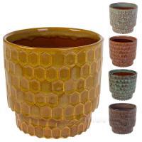 Кашпо (керамика), D13xH14см, в асс.